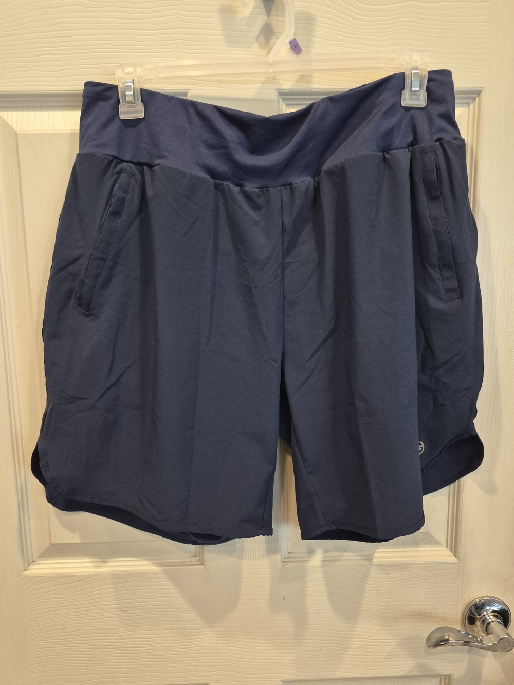Women’s Navy Athletic Shorts with Wide Waistband